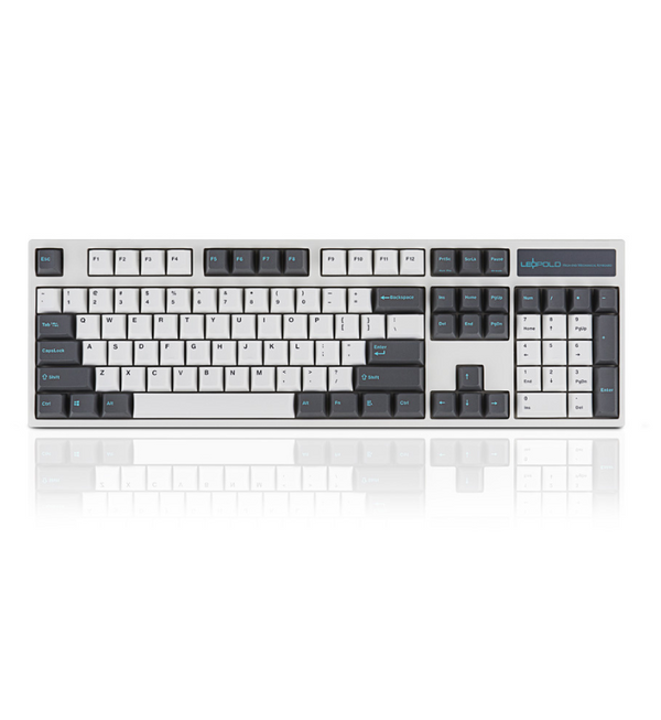 Leopold FC900R PD White/Grey US Layout Mechanical Keyboard - Cherry MX Red Switches