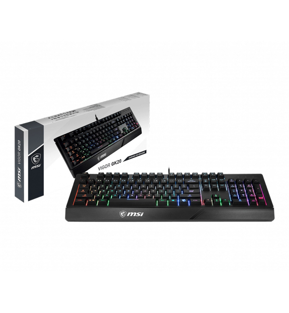 MSI Vigor GK20 RGB Gaming Keyboard - Membrane Switches