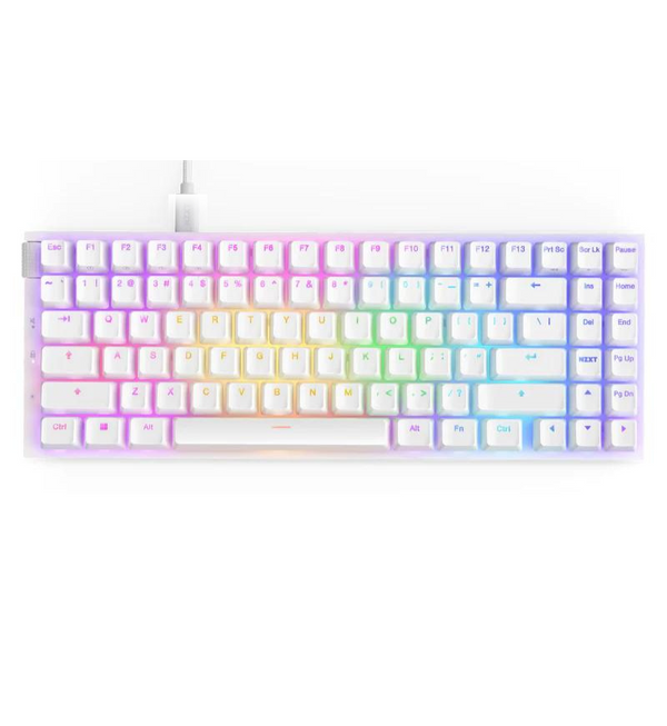 NZXT Function 2 Mini TKL RGB Optical Gaming Keyboard - White