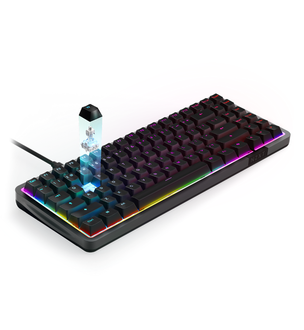 NZXT Function Elite Mini TKL RGB Optical Gaming Keyboard