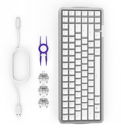 NZXT Function Elite Mini TKL RGB Optical Gaming Keyboard - White