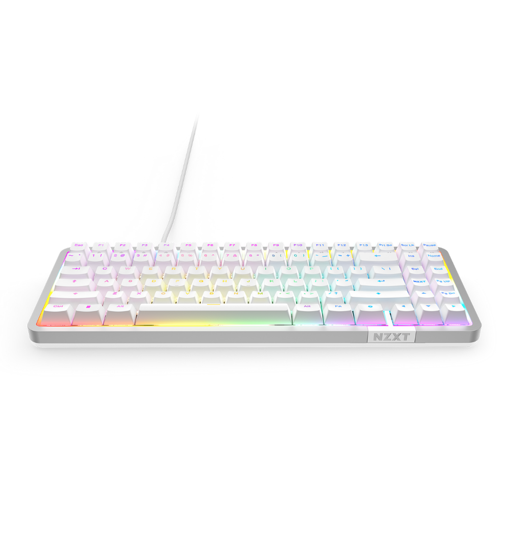 NZXT Function Elite Mini TKL RGB Optical Gaming Keyboard - White