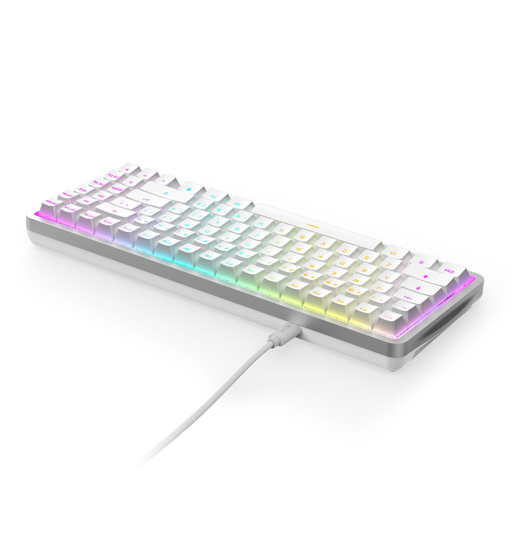 NZXT Function Elite Mini TKL RGB Optical Gaming Keyboard - White