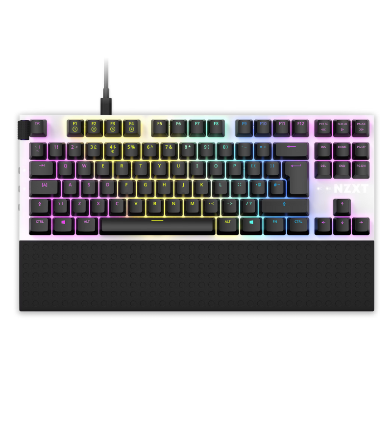 NZXT Function TKL White RGB Mechanical Keyboard