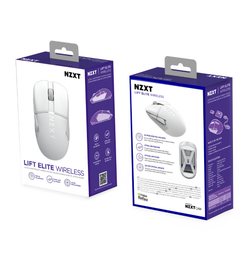 NZXT Lift Elite 57g Wireless Gaming Mouse - White