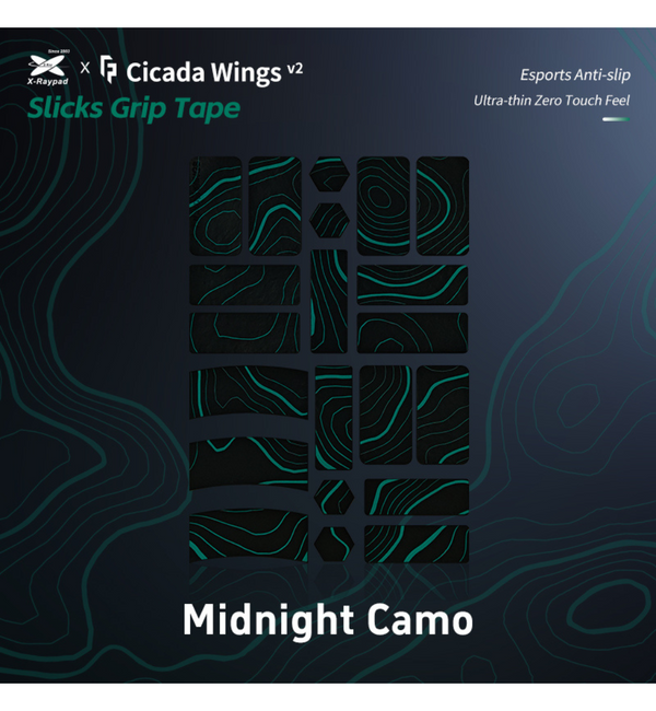 randomfrankp x X-Raypad Cicada Wings V2 Slicks Mouse Grip - Universal Pre-cut