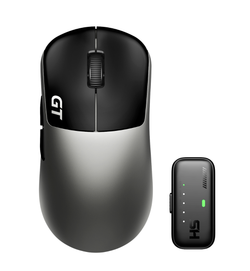 RAWM Leviathan V4 GT 8K 54g Optical Wireless Gaming Mouse - Gunmetal & Black
