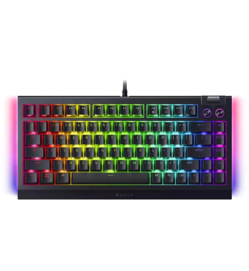 Razer Blackwidow V4 75% RGB Mechanical US ISO Keyboard - Razer Orange Switches