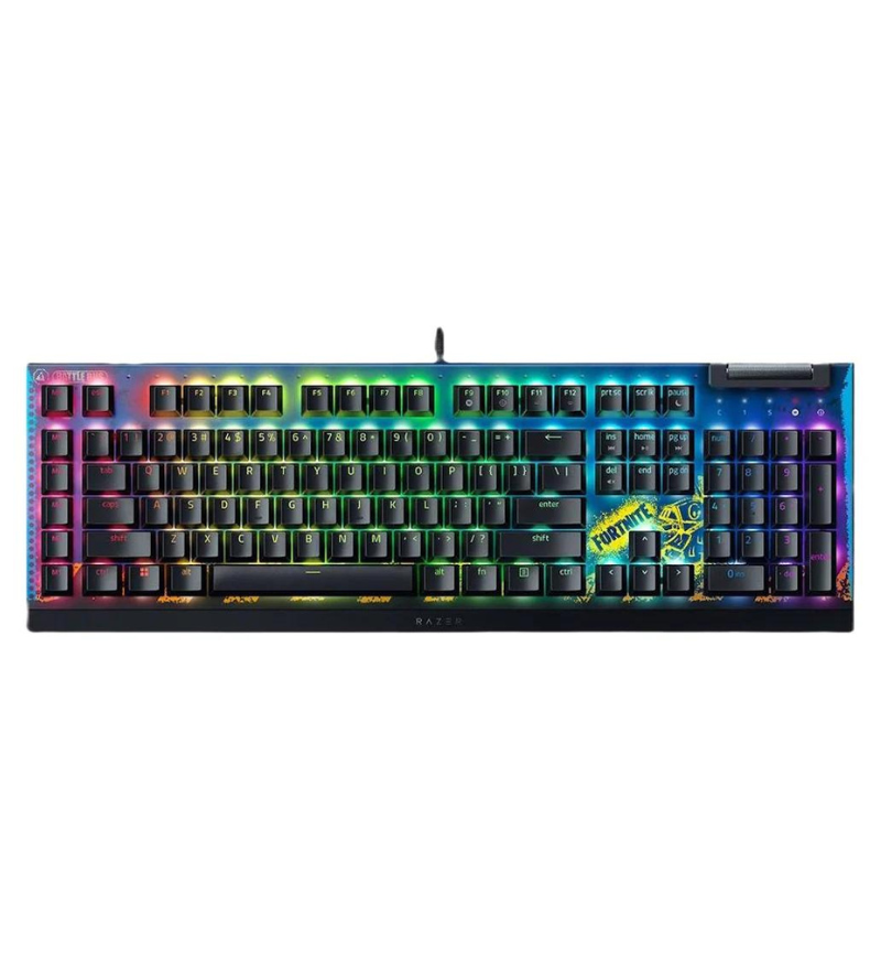 Razer BlackWidow V4 X Fortnite Edition US ANSI RGB Gaming Keyboard - Razer Yellow Switches