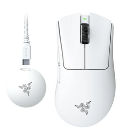 Razer DeathAdder V4 Pro 57g Wireless Gaming Mouse - White