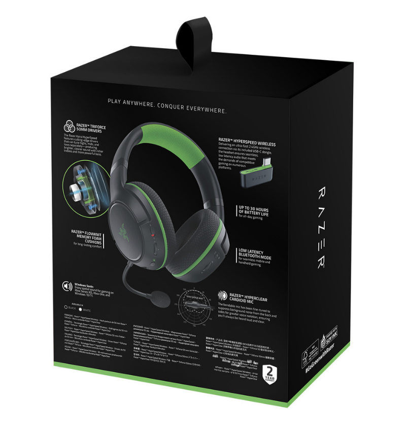 Razer Kaira HyperSpeed Xbox Licensed Wireless Headset - Black