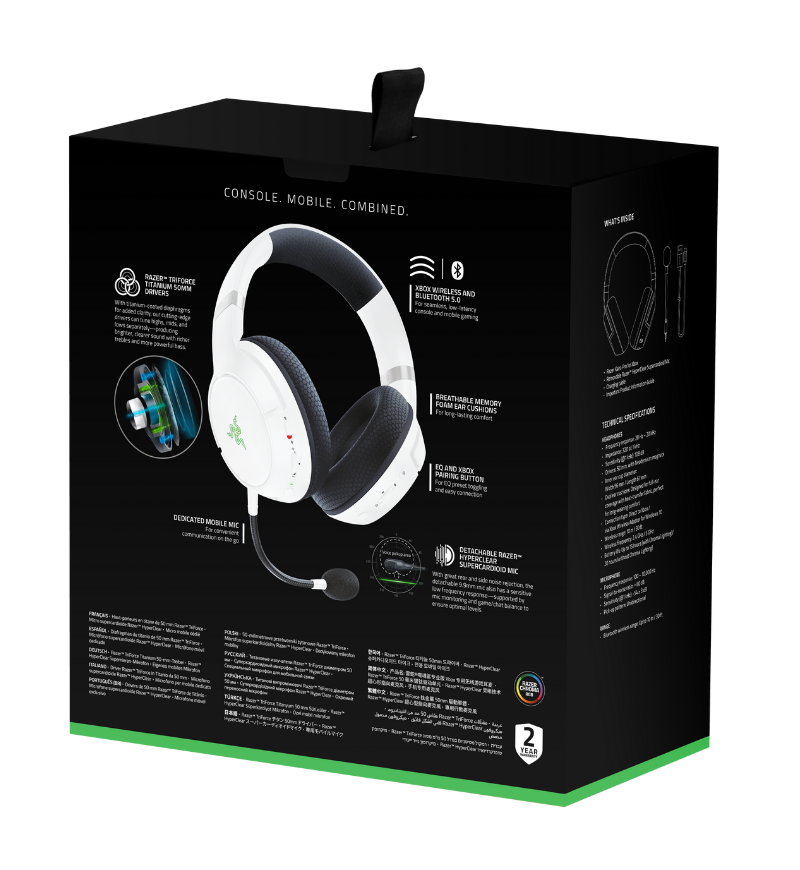 Razer Kaira Pro for Xbox Wireless Headset - White