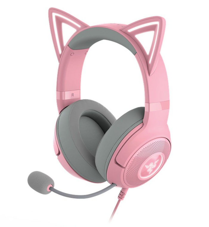 Razer Kraken Kitty V2 Wired RGB Gaming Headset - Quartz
