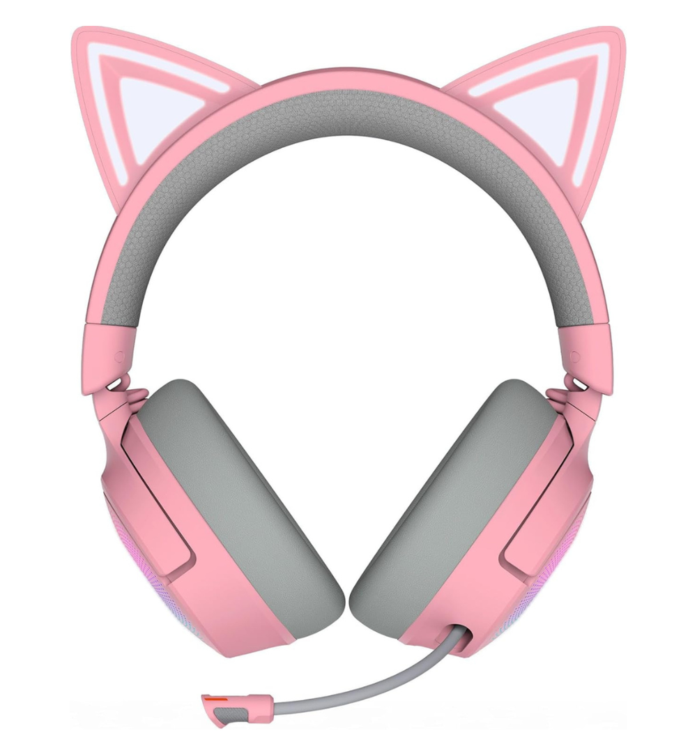 Razer Kraken Kitty V2 Wired USB A Gaming Headset With Kitty Ears And Friends Edition Frml Packaging Razer Kraken Kitty V2 Wired USB A Gaming Headset With Kitty Ears And Friends Edition Frml Packaging