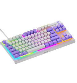 SteelSeries Apex 3 TKL Amethyst Gaming Keyboard - Whisper-Quiet Membrane Switches