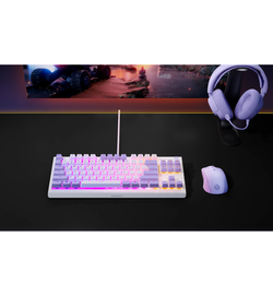 SteelSeries Apex 3 TKL Amethyst Gaming Keyboard - Whisper-Quiet Membrane Switches