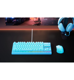 SteelSeries Apex 3 TKL Aqua Gaming Keyboard - Whisper-Quiet Membrane Switches