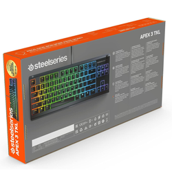 SteelSeries Apex 3 TKL Gaming Keyboard - Whisper-Quiet Membrane Switches