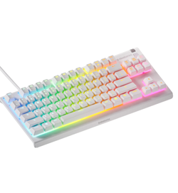 SteelSeries Apex 3 TKL White Gaming Keyboard - Whisper-Quiet Membrane Switches