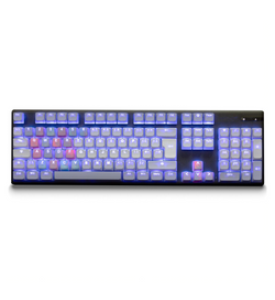 Tai-Hao 171 ABS Double Shot BOBO Profile Backlit Keycaps - Aurora Wave Purple