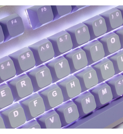 Tai-Hao 171 ABS Double Shot BOBO Profile Backlit Keycaps - Aurora Wave Purple