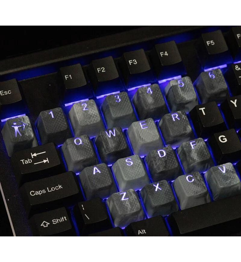 Tai-Hao Divine Beasts Rubber Backlit 23 Keycaps - BYAKKO