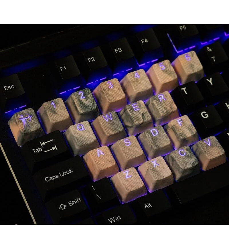 Tai-Hao Divine Beasts Rubber Backlit 23 Keycaps - SUZAKU