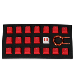 Tai-Hao TPR Rubber Double Shot Backlit 18 Keycaps - Red