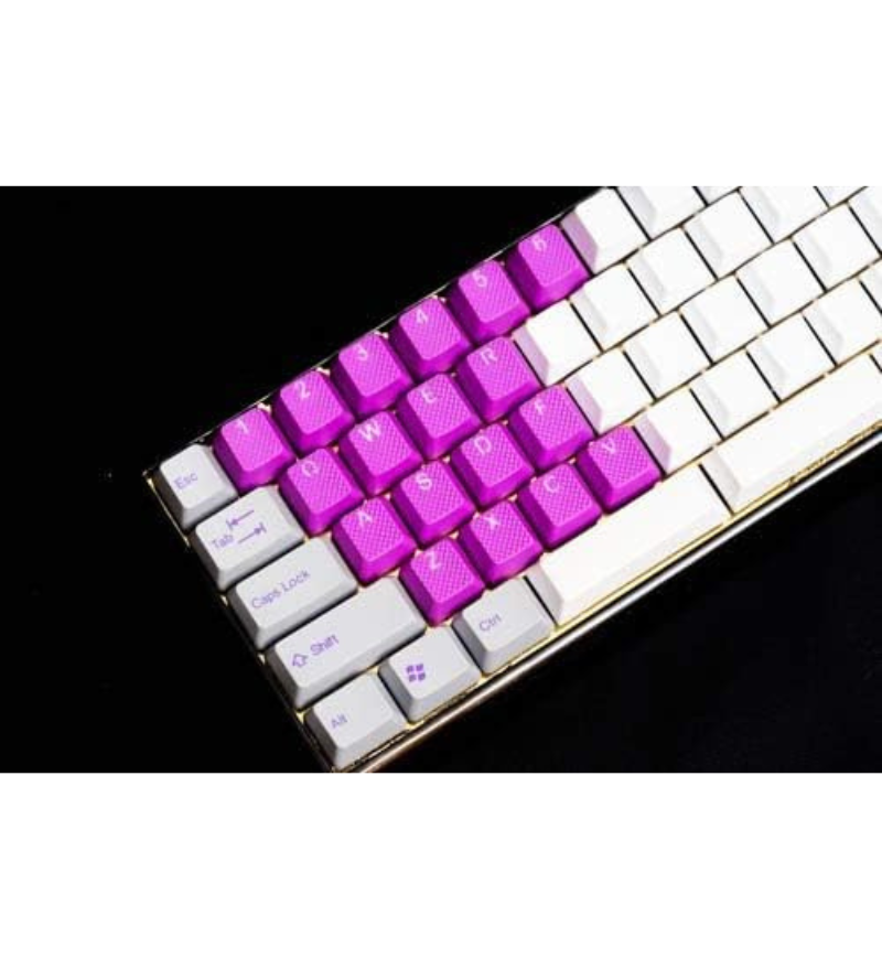 Tai-Hao TPR Rubber Double Shot Backlit 22 Keycaps - Neon Purple