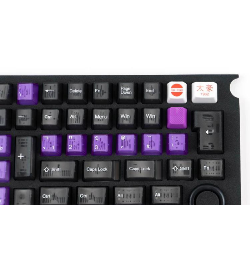 Tai-Hao Translucent Cubic ABS Purple Boom 152 Keycaps - UK & US