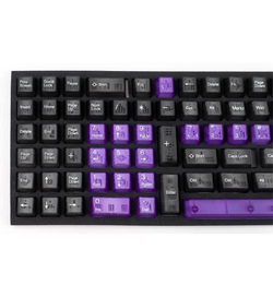 Tai-Hao Translucent Cubic ABS Purple Boom 152 Keycaps - UK & US