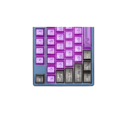 Tai-Hao Translucent Cubic ABS Purple Boom 152 Keycaps - UK & US