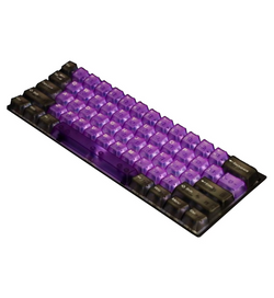 Tai-Hao Translucent Cubic ABS Purple Boom 152 Keycaps - UK & US