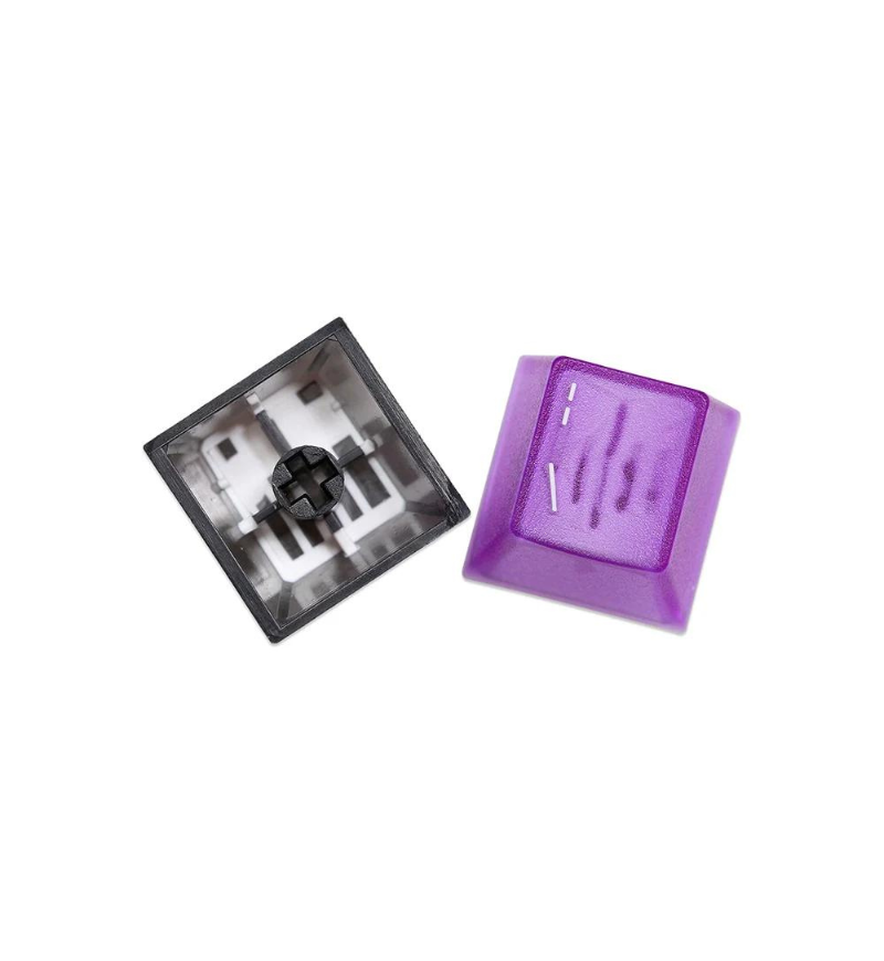 Tai-Hao Translucent Cubic ABS Purple Boom 152 Keycaps - UK & US