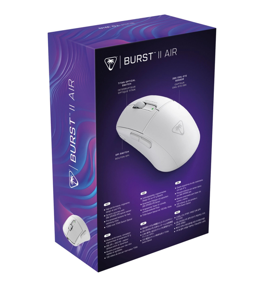 Turtle Beach Burst II Air 47g Wireless Gaming Mouse - White