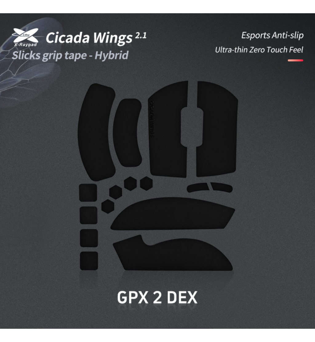 Buy X-Raypad Black Cicada Wings V2 Slicks Grip - Logitech G Pro X ...