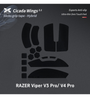 X-Raypad Black Cicada Wings V2 Slicks Grip - Razer Viper V3 Pro / Viper V4 Pro