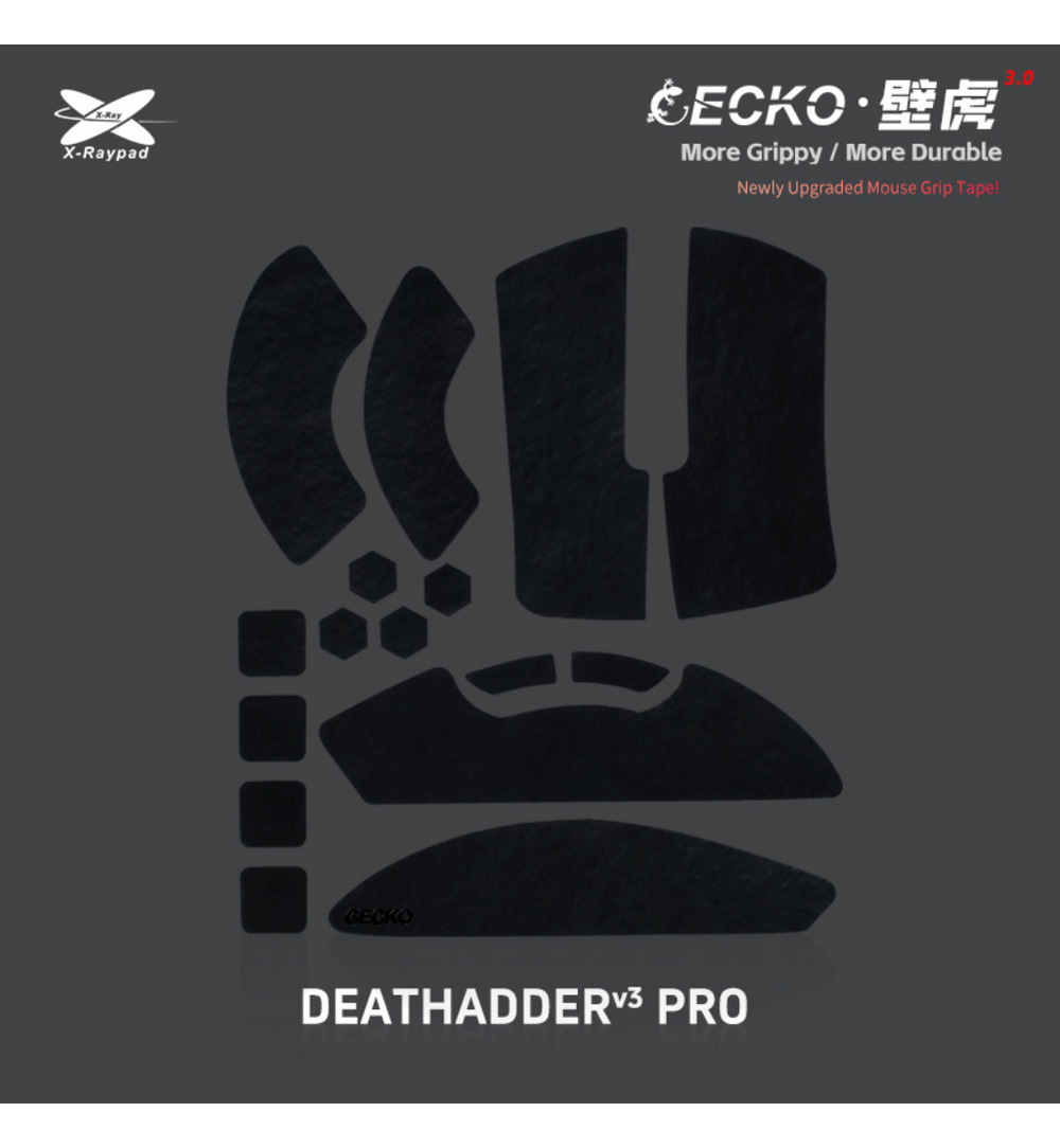 X-Raypad Black Geckos V3 Slicks Grip - Razer DeathAdder V3 Pro