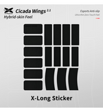 X-Raypad Black X-Long Sticker Cicada Wings V2.1 Slicks Mouse Grip - Universal Pre-cut