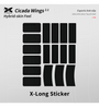 X-Raypad Black X-Long Sticker Cicada Wings V2.1 Slicks Mouse Grip - Universal Pre-cut