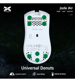 X-Raypad Jade Air Mouse Feet (Skates) - DIY Universal Donuts (Set of 2)