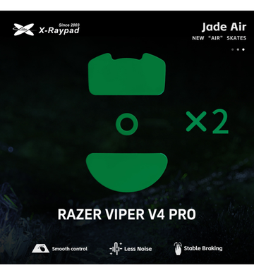 X-Raypad Jade Air Quiet & Speed Mouse Feet (Skates) - Razer Viper V4 Pro (Set of 2)