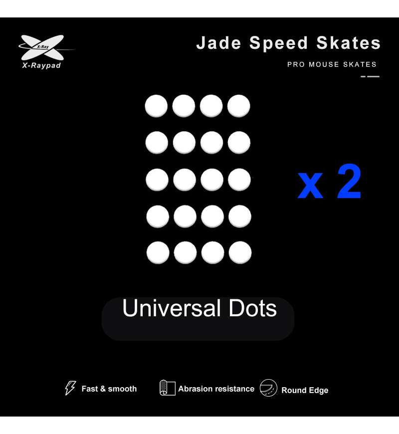 X-Raypad Jade Mouse Feet (Skates) - DIY Universal 0.8mm Dots (Set of 2)