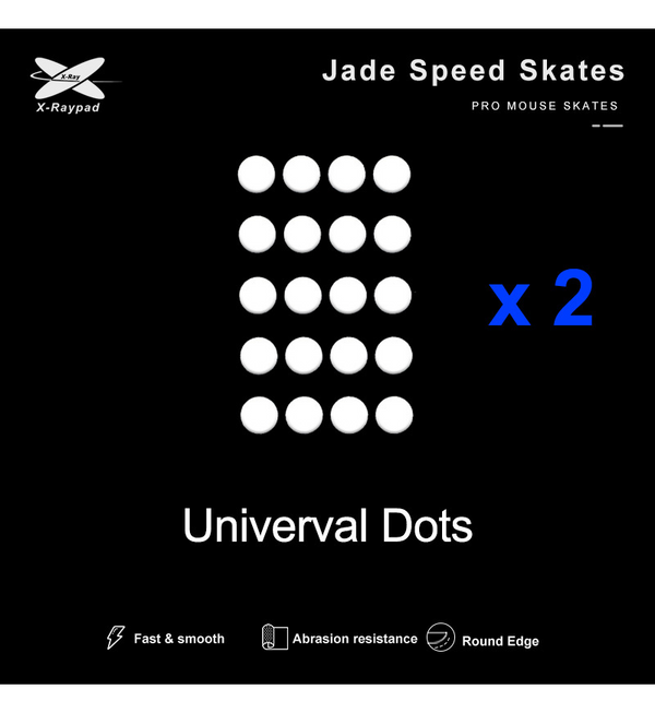X-Raypad Jade Mouse Feet (Skates) - DIY Universal 0.8mm Dots (Set of 2)