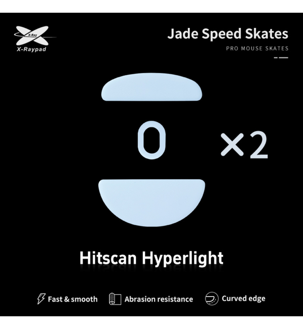 X-Raypad Jade Mouse Feet (Skates) - Hitscan Hyperlight (Set of 2)