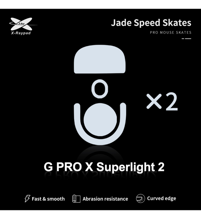 X-Raypad Jade Pure Speed Mouse Feet (Skates) - Logitech G Pro X Superlight 2 / Pro X 2 Superstrike (Set of 2)