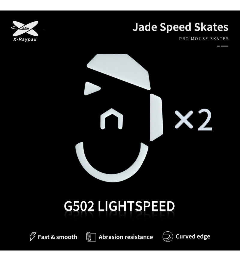 X-Raypad Jade Mouse Feet (Skates) - Logitech G502 Wireless Lightspeed (Set of 2)