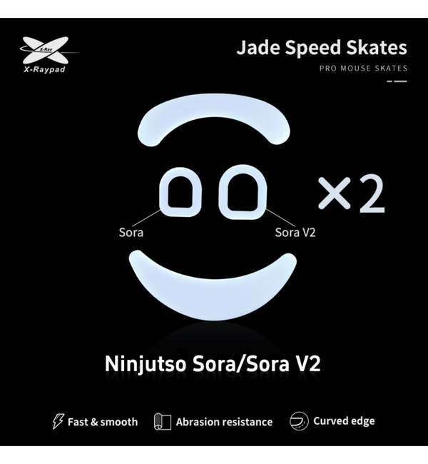 X-Raypad Jade Mouse Feet (Skates) - Ninjutso Sora / Sora V2 (Set of 2)
