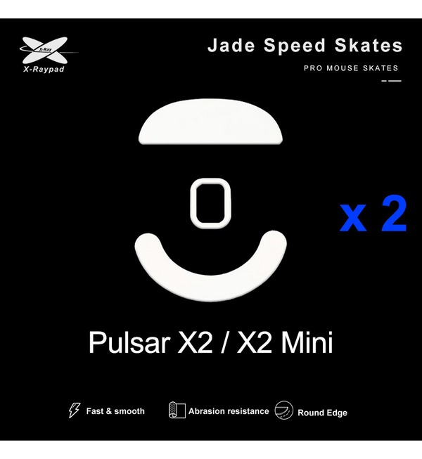 X-Raypad Jade Mouse Skates - Pulsar X2 / X2H / X2A / X2 V2 Medium & Mini (Set of 2)