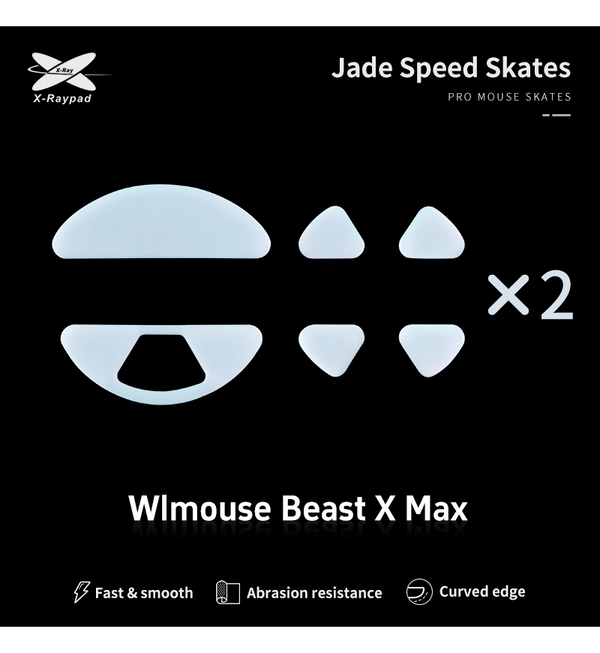 X-Raypad Jade Mouse Feet (Skates) - WLmouse Beast X Max (Set of 2)